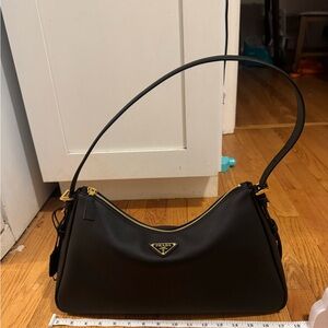 Prada Aimée large leather shoulder bag